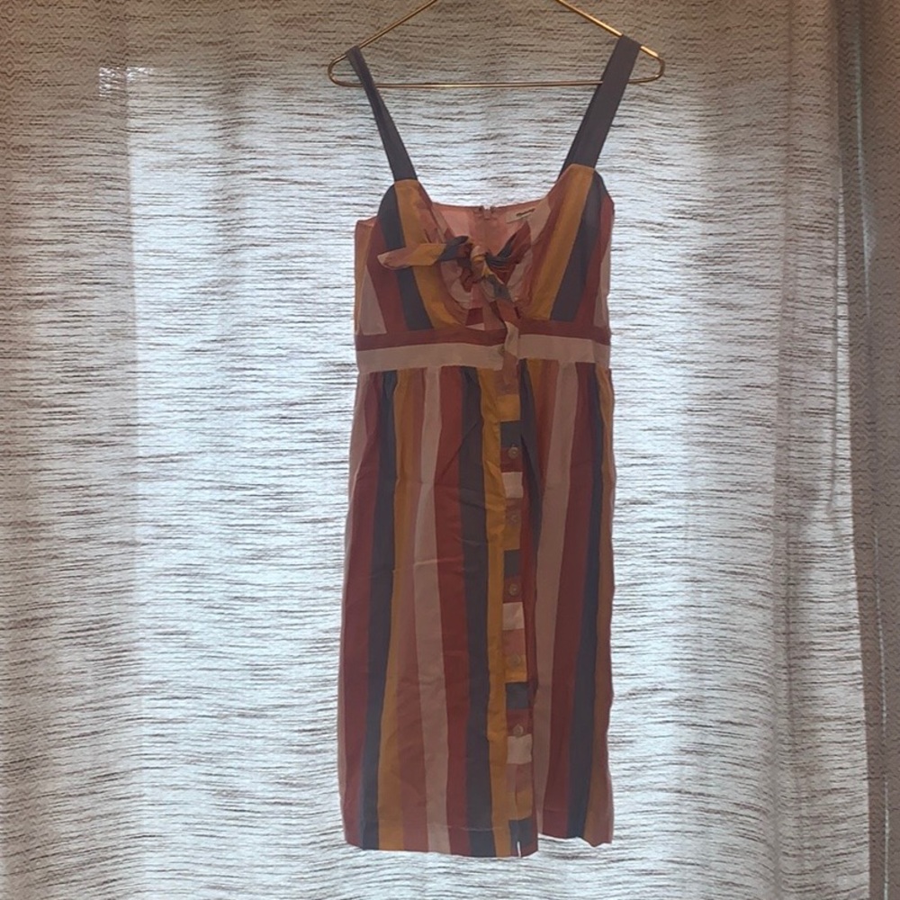 Madewell Tie-Front stripe dress - Picture 3 of 7
